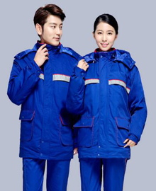 冬季寶藍色棉衣工作服