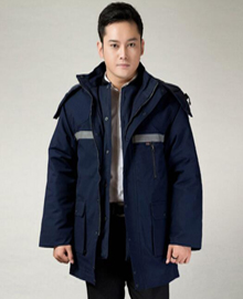 藏藍色棉衣工作服