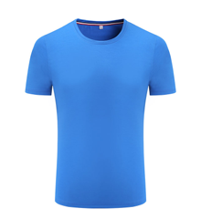 寶藍(lán)色純棉文化衫