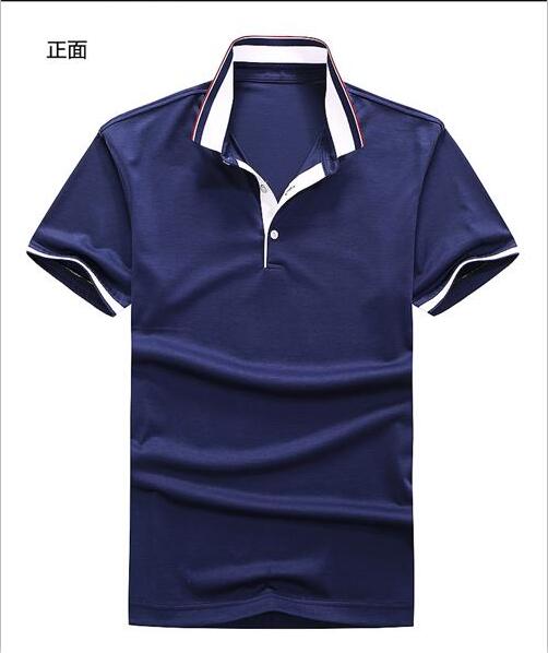 藏藍(lán)色T恤定做(圖1) 寶藍(lán)色T恤正面圖片