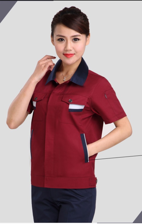 CVC細斜紋短袖工作服款式圖片(圖3) CVC細斜紋短袖工作服款式圖片(圖3)