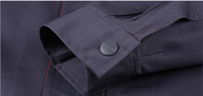 黑色滌棉工作服(圖5) 灰色工作服袖口細節圖