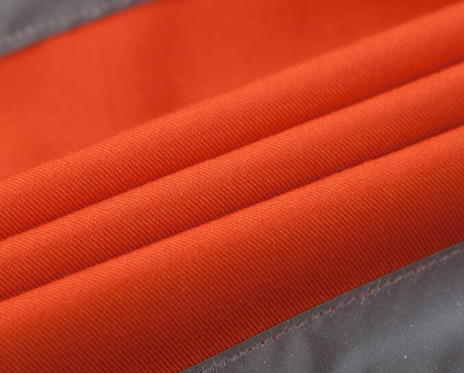 橘黃色滌棉長袖工作服(圖3) 滌棉工作服面料