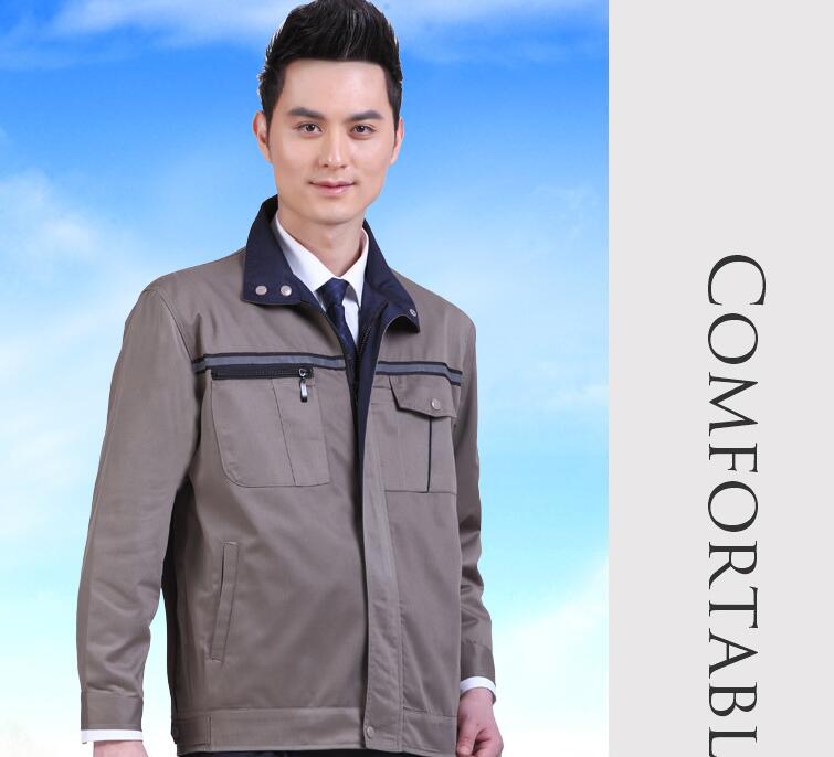 滌棉工作服定做(圖1) 滌棉工作服正面