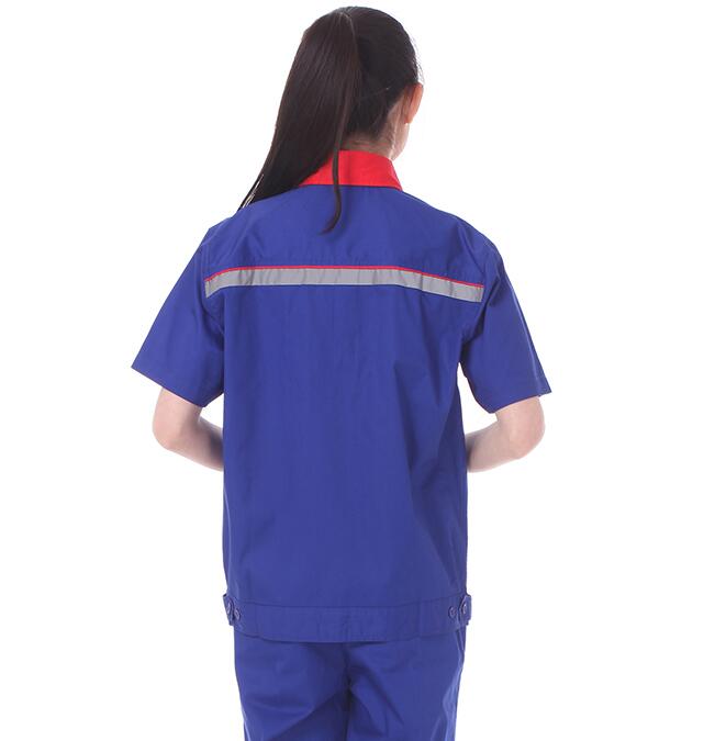 夏季半袖工作服 石油防靜電工作服(圖2) 防靜電工作服背面圖片