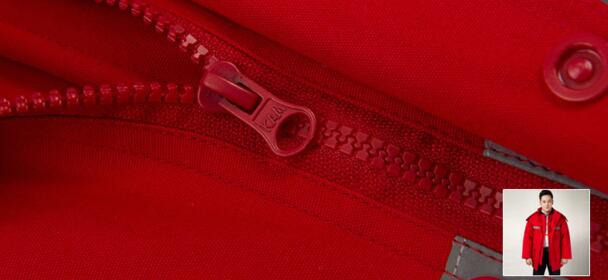 藏藍(lán)色棉衣工作服(圖5) 棉衣工作服拉鏈細(xì)節(jié)