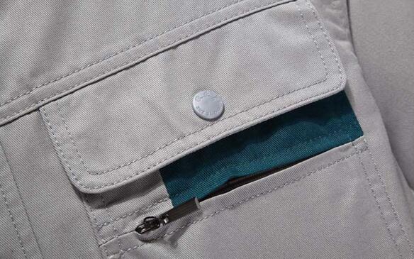 春秋全棉工作服定制(圖4) 全棉工作服口袋工藝