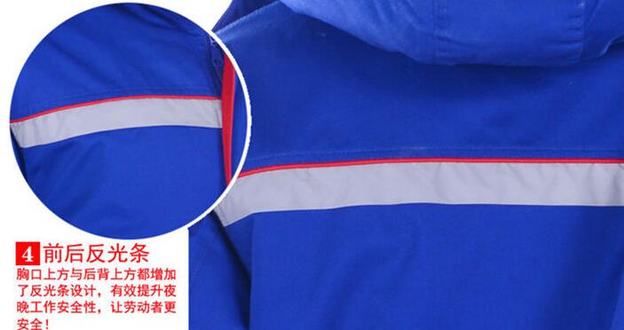 棉衣工作服反光條設計