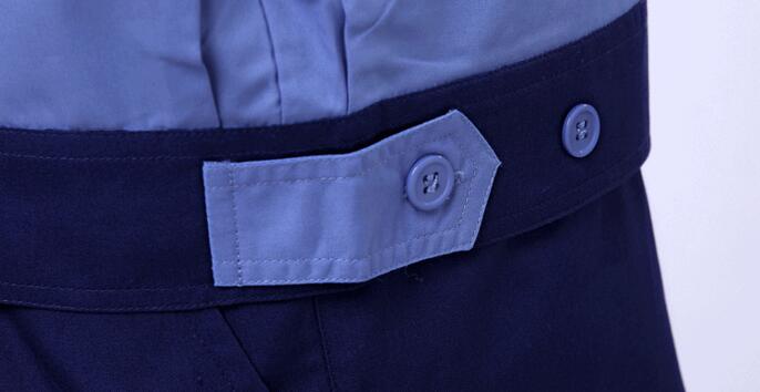 淺藍色純棉半袖工作服(圖5) 純棉工作服下擺