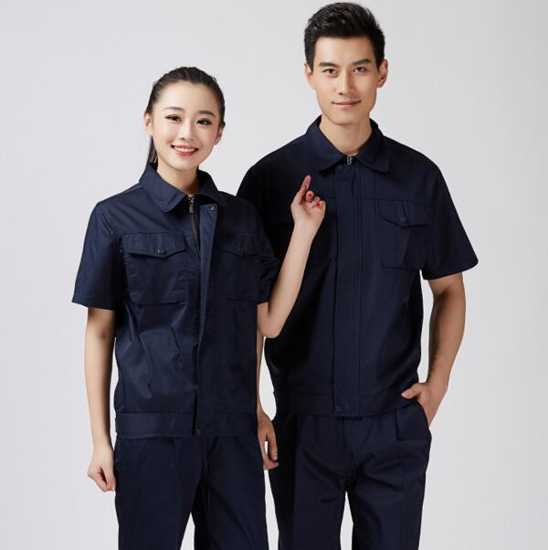 企業(yè)員工工作服款式圖(圖1) 員工工作服黑色款式1