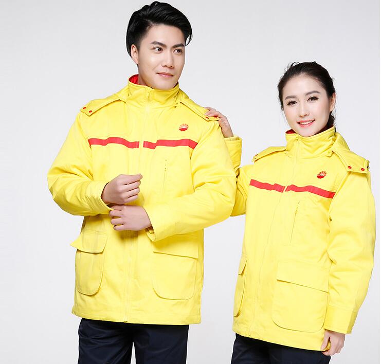 黃色棉衣款式圖片