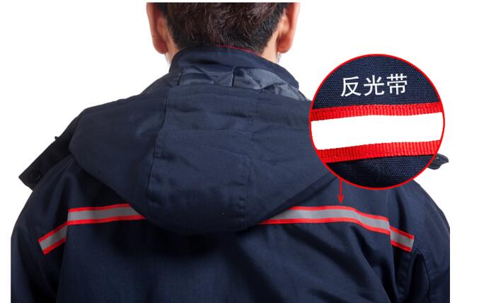 棉衣后背反光條設計