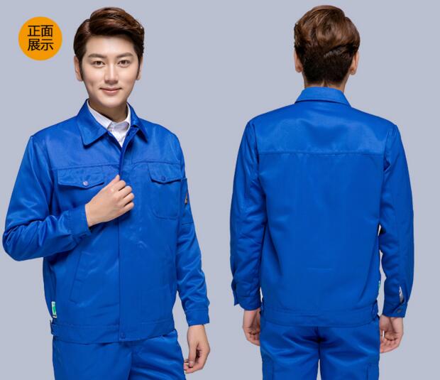 淺藍色防靜電工作服套裝(圖4) 寶藍色防靜電服圖片