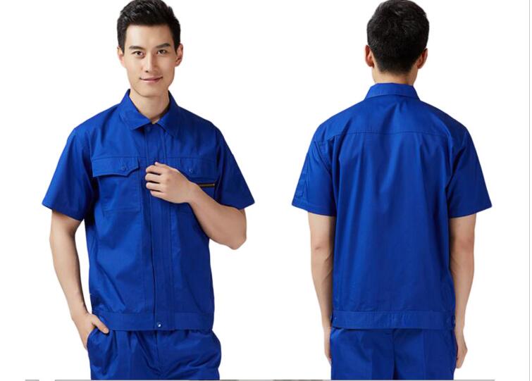 純棉藍色工服款式圖片(圖2) 純棉藍色工服款式圖片(圖2)