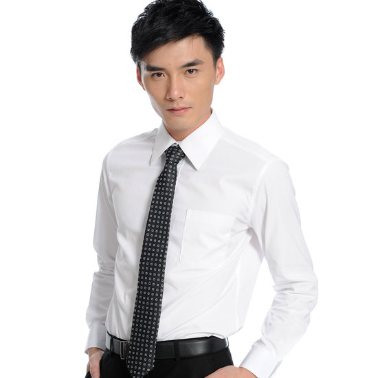 白色精品竹炭棉襯衫(圖1)