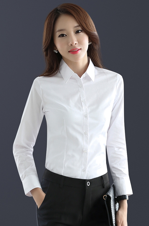 女士關門領襯衫定制(圖1) 女士關門領襯衫定制(圖1)